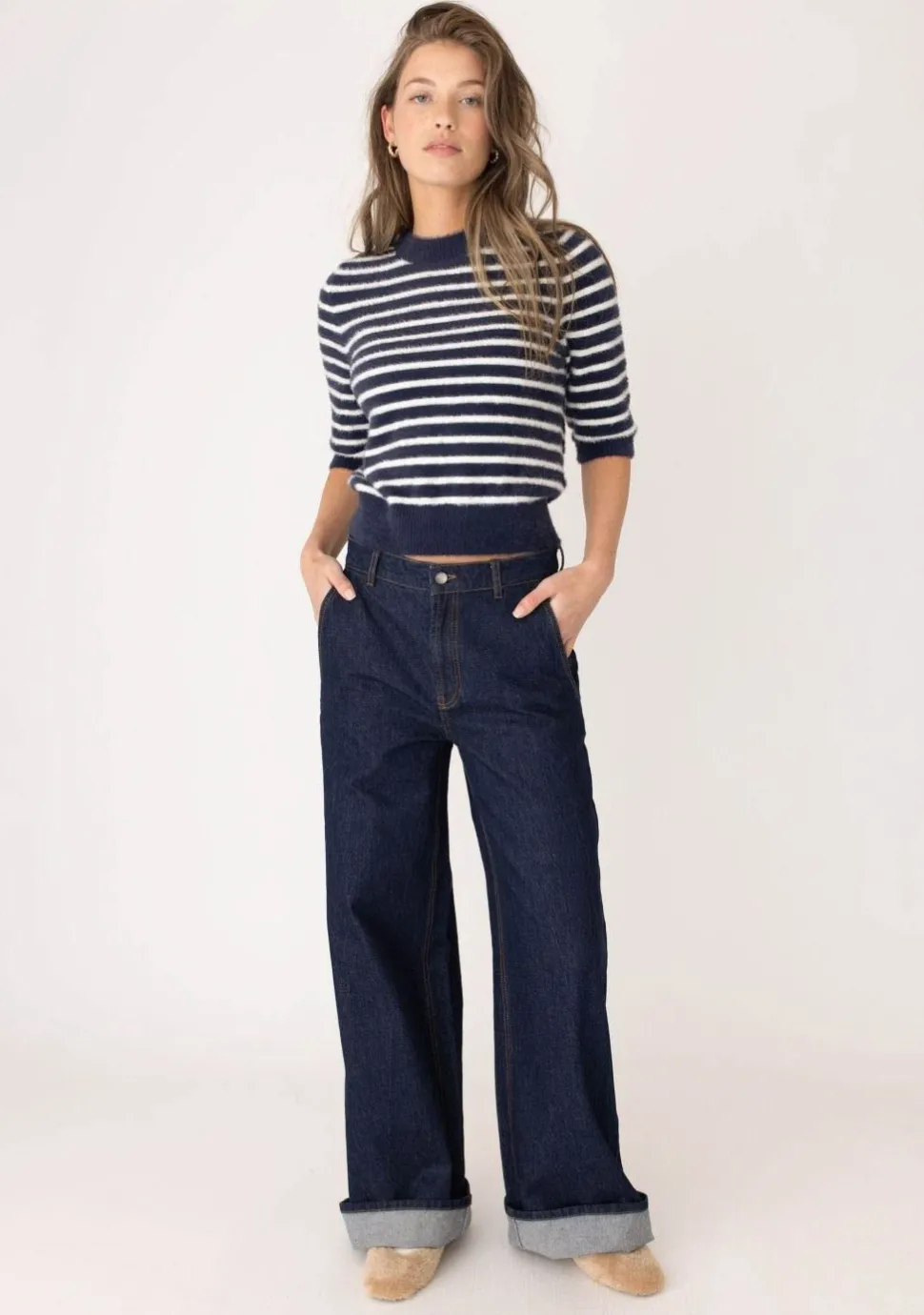 ANNA BLUE TRUI KORTE MOUW